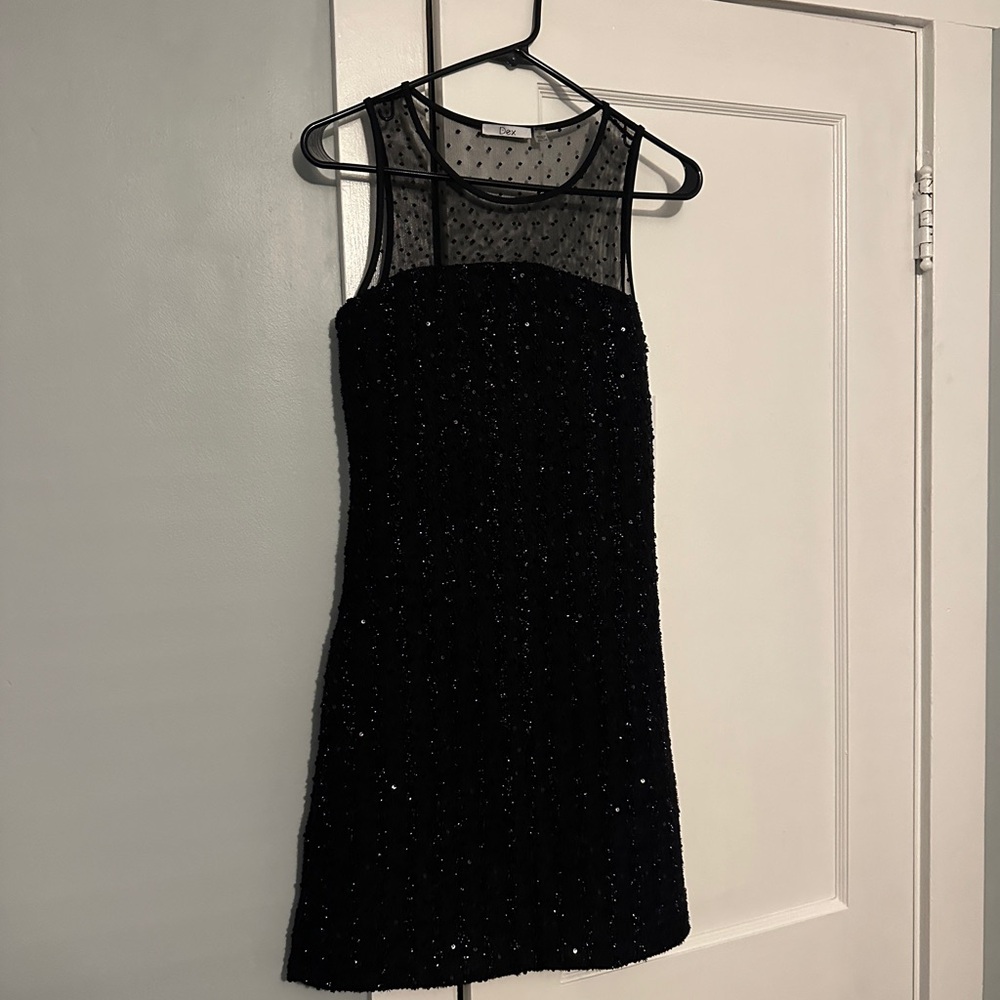 Dex Party Dress. Extra Small. Black. Low back.